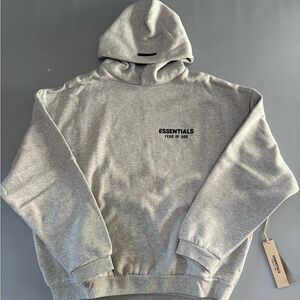 Fear of God Essentials Light Heather Grey Hoodie size small